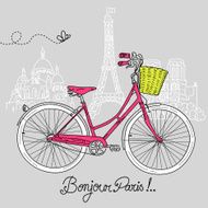 Retro Bicycle with Basket