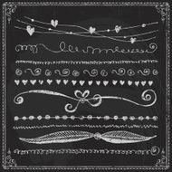Hand-drawn line border set N80