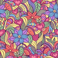 Seamless pattern with abstract flowers N21