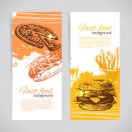 Banners of fast food design N3