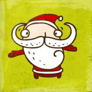 Santa Claus on Grunge Background N13