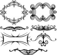 Set of border frames and vignettes