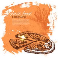 Vintage fast food background N18