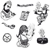 Smoke Tobacco Drugs and Cigarettes Set N2