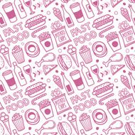 Seamless Fast Food Pattern N3