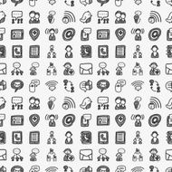seamless doodle communication pattern N125