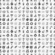 seamless doodle eco pattern N2