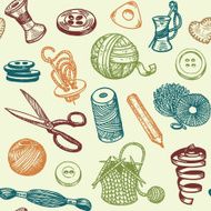 Sewing And Needlework Seamless Pattern N2