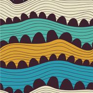 Seamless wave hand-drawn pattern N114
