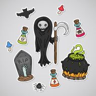 Sticker with dead Halloween