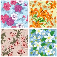 Seamless floral pattern set N12