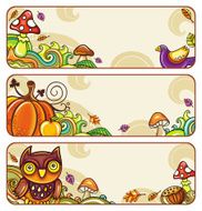 Autumnal cards series