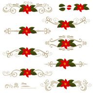 Poinsettia design elements N2