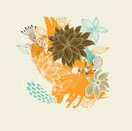 Grunge floral background N8