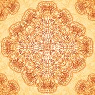 Ornate vintage seamless pattern in mehndi style N27