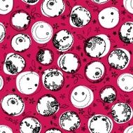 chinese waxberry doodle seamless pattern