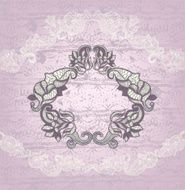Calligraphic floral frame N3