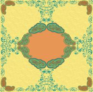 Calligraphic floral ellements