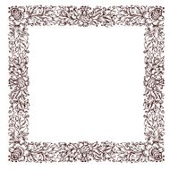 vintage frame with floral ornament N6