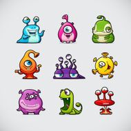 Cute Cartoon Monsters N19