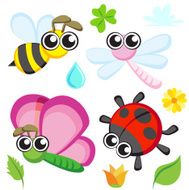 Cartoon insect collection