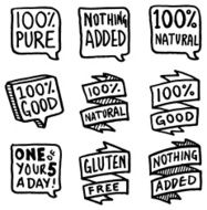 Nature and goodness icon set