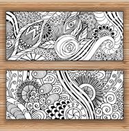 Abstract Hand Drawn Ethnic Pattern Cards