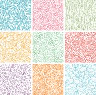Nine Nature Textures Seamless Patterns Set