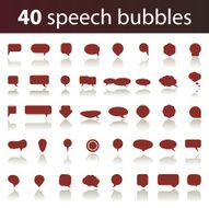 Set of 40 Speech Bubble Icons