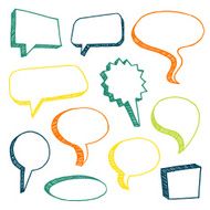 Hand drawn speech bubbles N7