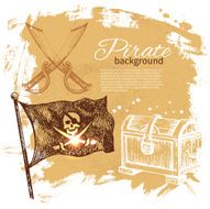 Pirate vintage background N2