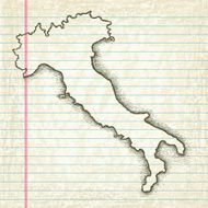 Hand-Drawn Map of Italy N2