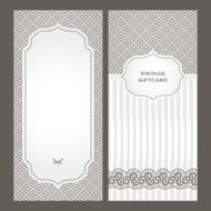 Luxury abstract decorative gift card template with lace ribbon