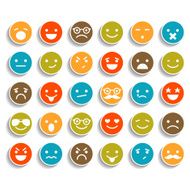 Set of color smiley icons N2