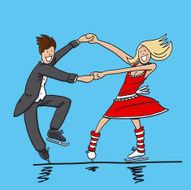 Ice Dancing Couple Pair Skating