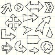 Arrows sign in sketch style N2