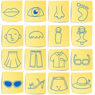 Doodle memo icon set N6