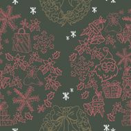 Seamless background -Christmas items