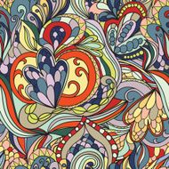Seamless abstract hand-drawn waves pattern N52