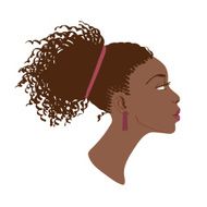 Vector portrait of beautiful woman profile