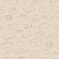 Seamless background with bakery