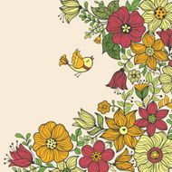 Vintage floral banner N3