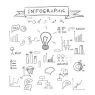 Business doodles infographic N2