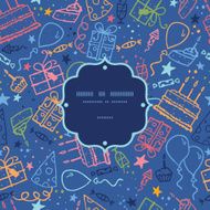 Birthday horizontal frame seamless pattern background N2