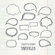 hand drawn bubbles set