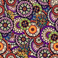 Seamless abstract doodle flower pattern in vector N3
