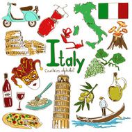 Collection of Italy icons N2
