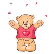Teddy Bear in heart t-shirt