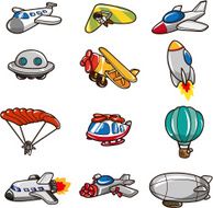 cartoon aircraft icon