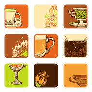 Tea icon set